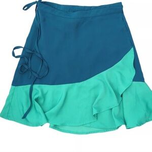 Summersalt The Short Beach To Brunch Wrap Skirt Swim Coverup -Seaglass & Seaweed